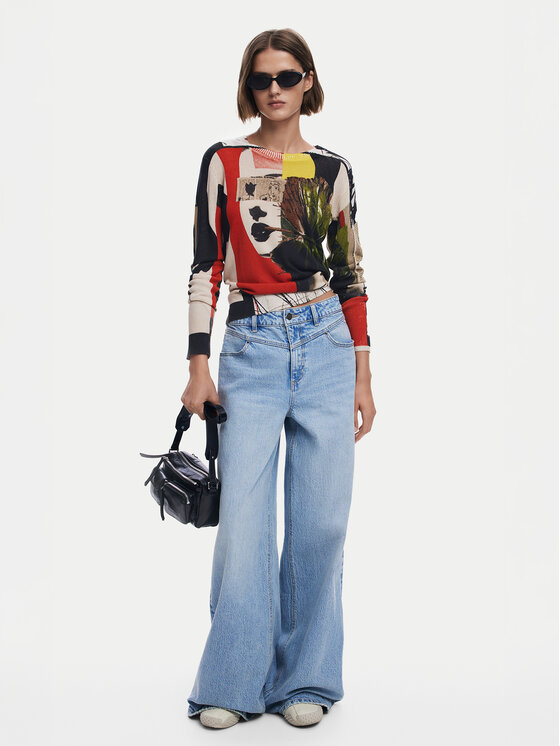 Desigual Desigual Πουλόβερ Collagelacro 25SWJF27 Έγχρωμο Regular Fit