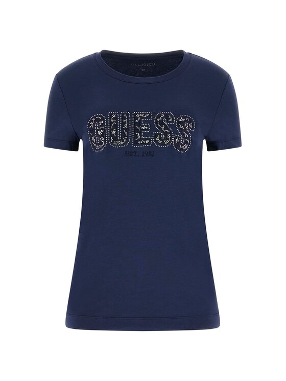 Guess Guess Marškinėliai 172699 Mėlyna Classic Fit