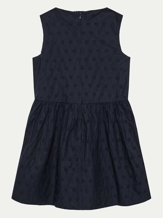 Tommy Hilfiger Tommy Hilfiger Letné šaty Anglaise KG0KG07931 D Tmavomodrá Regular Fit