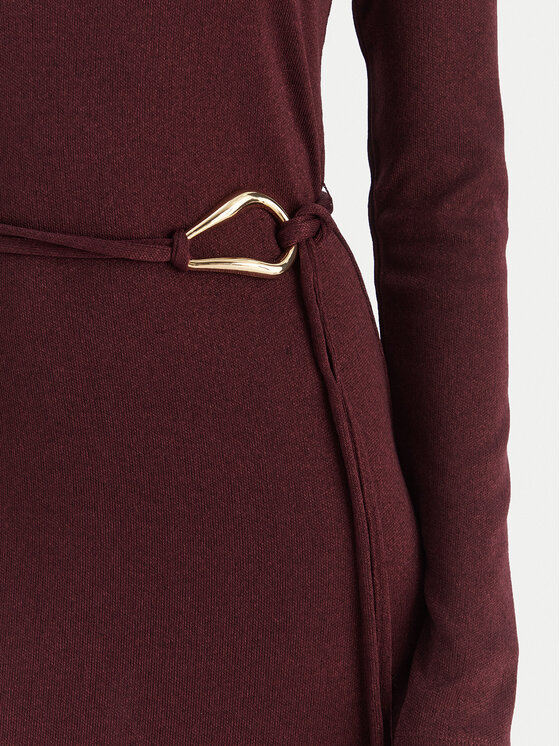 Vero Moda Vero Moda Úpletové šaty Louisa 10336207 Bordó Loose Fit