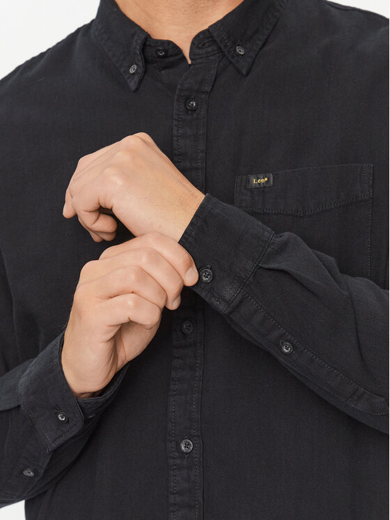 Lee Lee Πουκάμισο 112330674 Μαύρο Regular Fit