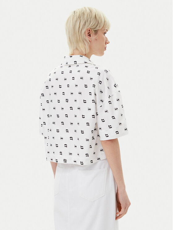 KARL LAGERFELD KARL LAGERFELD Krekls A2W11033 Balts Relaxed Fit