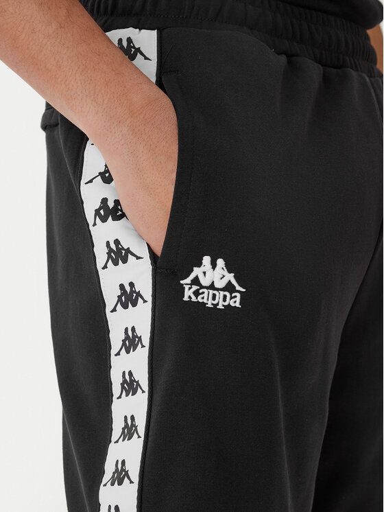 Kappa Kappa Szorty sportowe Banda Oviedo 351S77W Czarny Comfort Fit