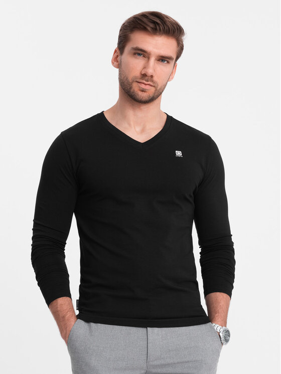 Ombre Ombre Sada 2 ks longsleeves Z87 Černá Regular Fit