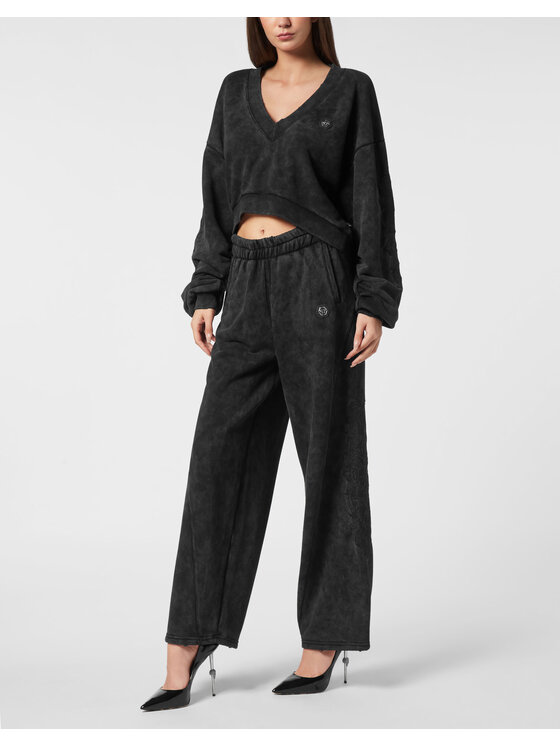 PHILIPP PLEIN PHILIPP PLEIN Bluza 26327 Czarny Regular Fit