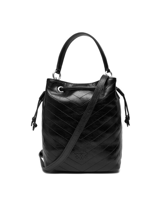 PINKO PINKO Torebka Cargo Bucket Vitello Al 25-26 PLTT 105112 A2JC Czarny