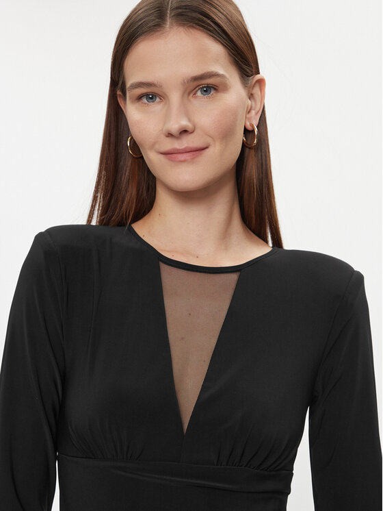 Rinascimento Rinascimento Koktejlové šaty CFC0019355002 Černá Regular Fit