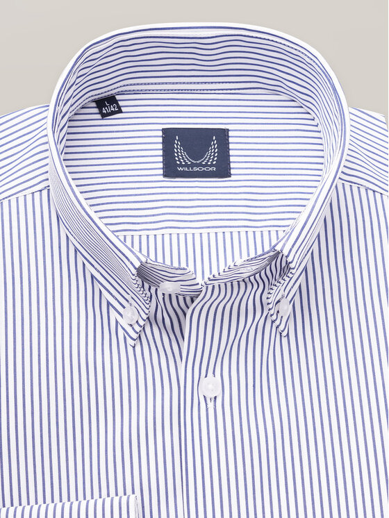 Willsoor Willsoor Koszula 43094sl Niebieski Slim Fit