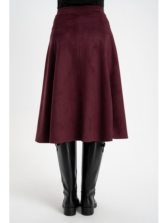 CLICK CLICK Φούστα midi 70-762 Μπορντό Regular Fit