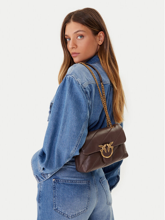 PINKO PINKO Дамска чанта Love Puff Mini CL PE 25 PLTT 100039 A0F2 Кафяв