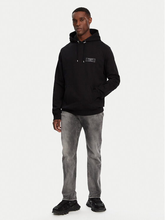 Balmain Balmain Sweatshirt DH1JT047JB53 Schwarz Reglan Fit