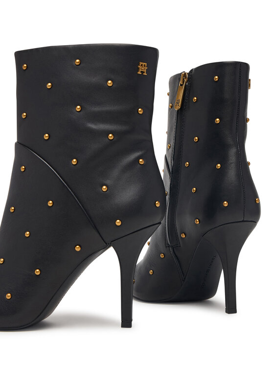 Tommy Hilfiger Tommy Hilfiger Botki High Heel Ankle Boot With Studs FW0FW09558 Czarny