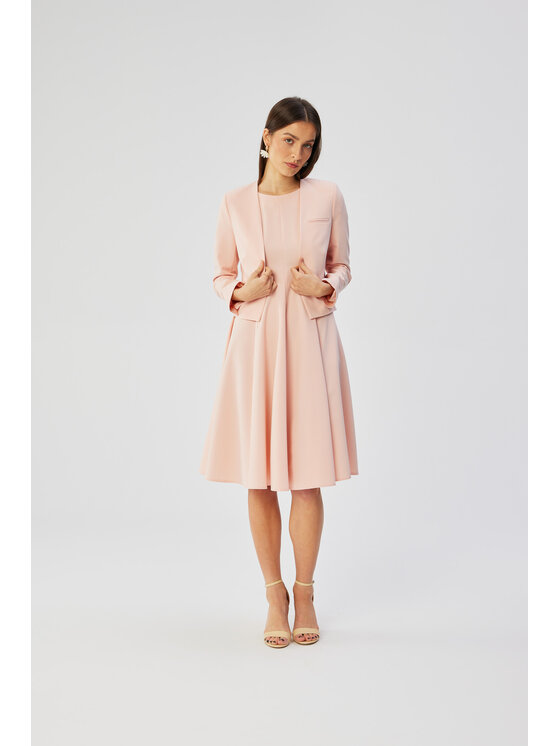 Stylove Stylove Koktejlové šaty S358 Růžová Comfortable Fit