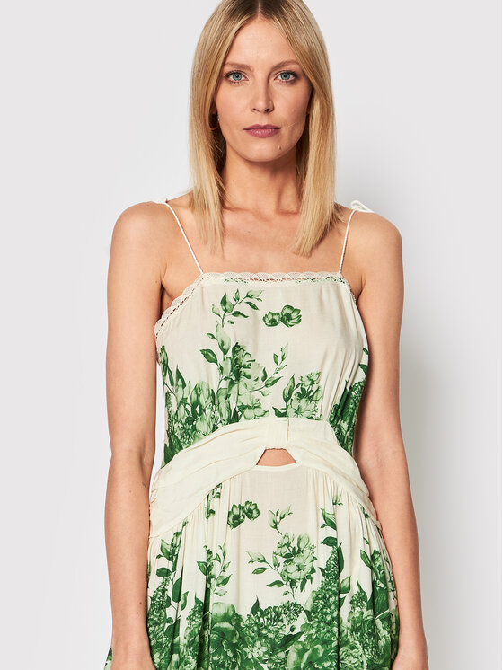 Dixie Dixie Poletna obleka AGVBRFF Zelena Regular Fit