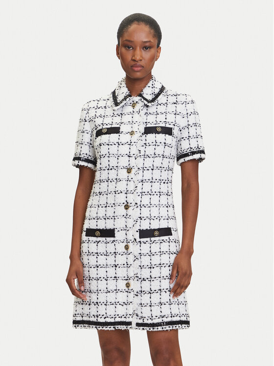 KARL LAGERFELD Sukienka dzianinowa A3W13031 Écru Regular Fit