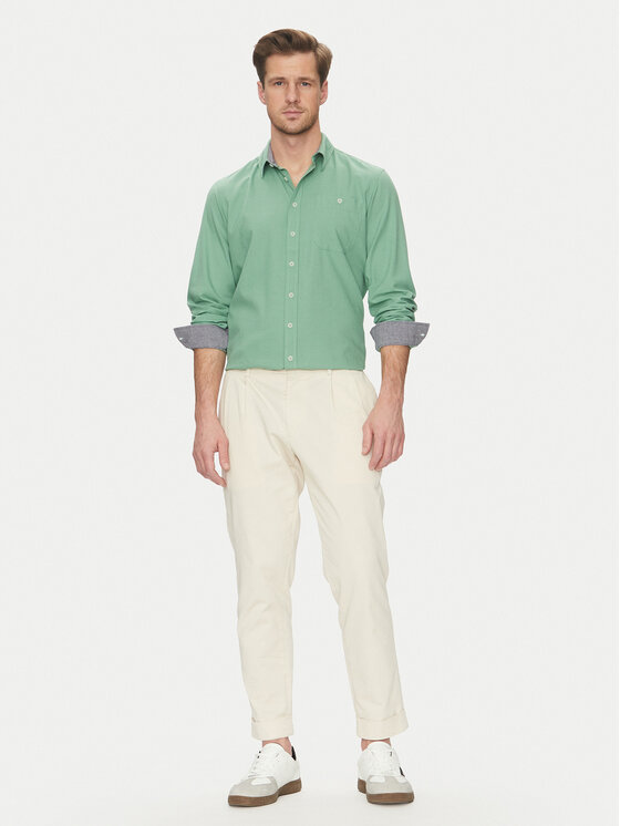 Blend Blend Košile 20717859 Zelená Regular Fit