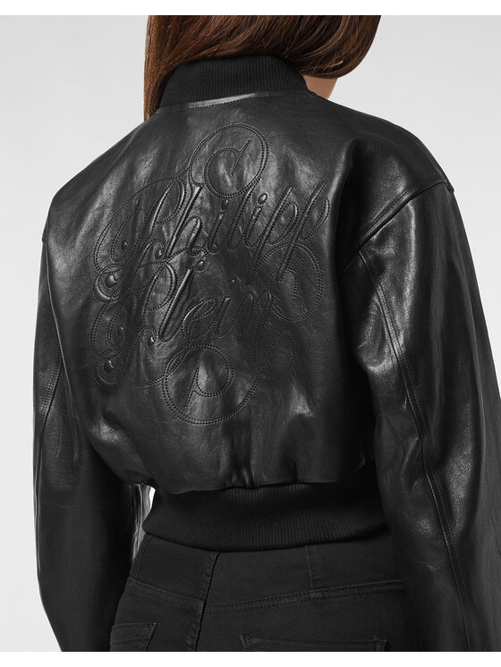 PHILIPP PLEIN PHILIPP PLEIN Kurtka skórzana 27269 Czarny
