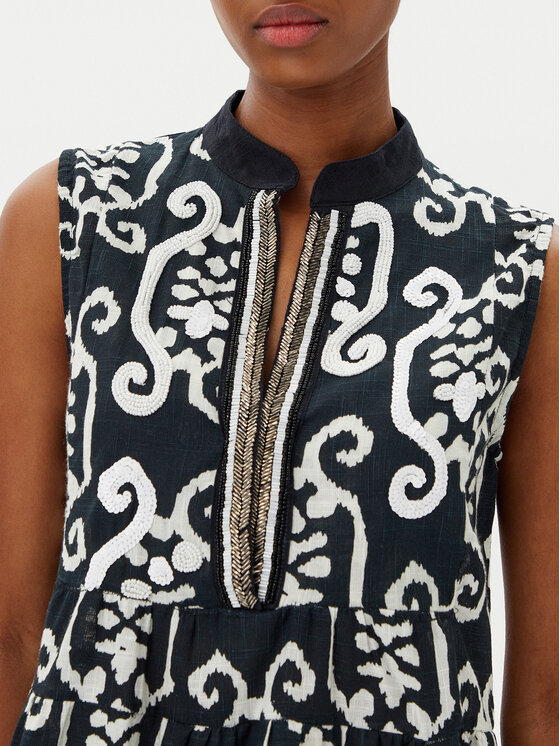 LOLA CASADEMUNT LOLA CASADEMUNT Φόρεμα καλοκαιρινό LS2516012 Μαύρο Relaxed Fit