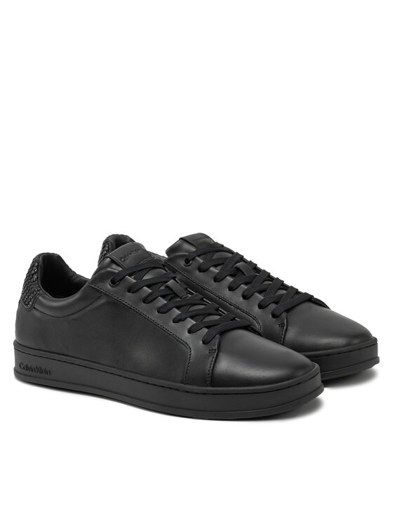 Calvin Klein Calvin Klein Sneakers Low Top Lace Up Woven HM0HM01767 Negru
