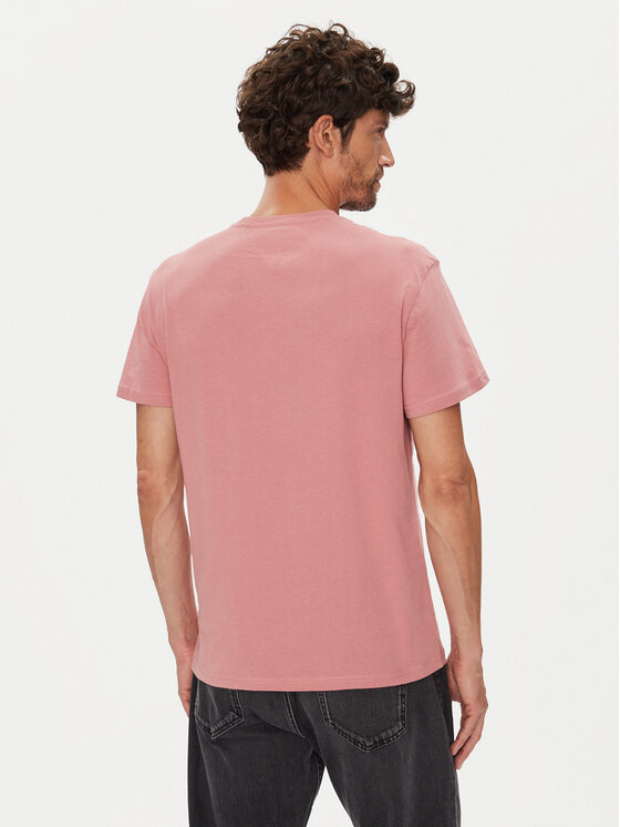 Tommy Jeans Tommy Jeans T-Shirt Linear Chest DM0DM21780 Różowy Slim Fit