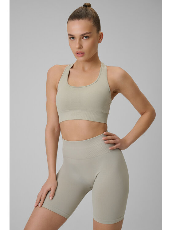 4F 4F Biustonosz sportowy MULTI ACTIVE Kremowy