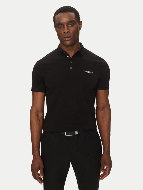 Armani Exchange Armani Exchange Polo särk 8NZF80 Z8H4Z 1200 Must Regular Fit