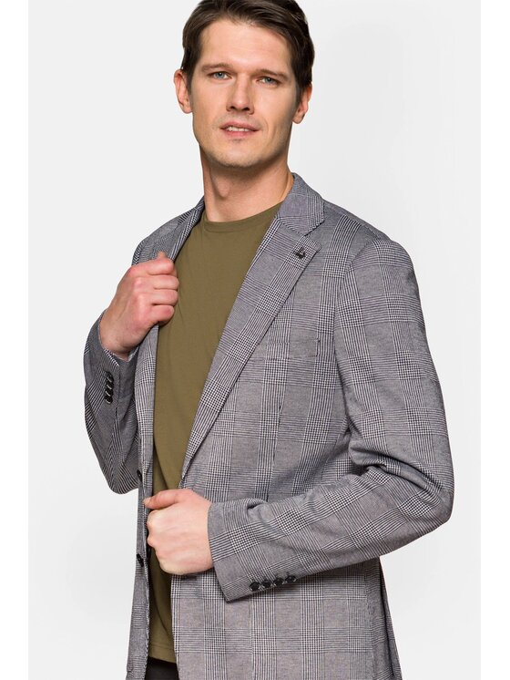 Lancerto Lancerto Marynarka Nairobi 3 Szary Slim Fit