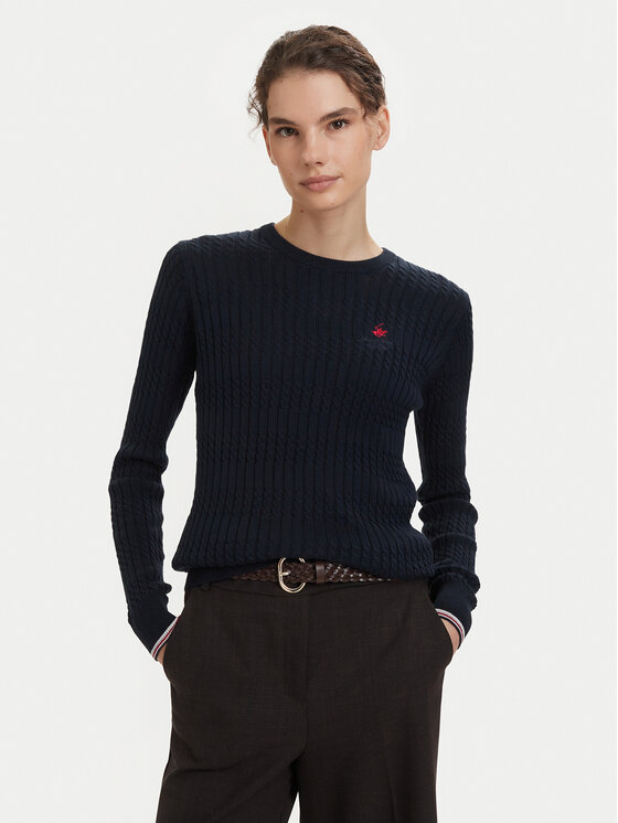Beverly Hills Polo Club Beverly Hills Polo Club Pulover P-SS26W-M537390 Mornarsko modra Regular Fit