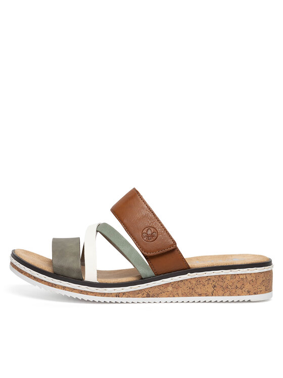 Rieker Rieker Pantoletten V3652-91 Grün