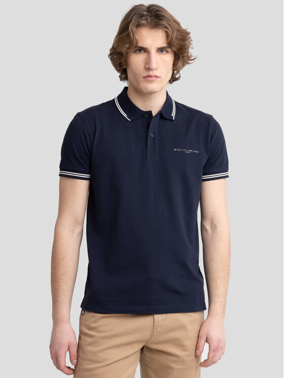 BIG STAR BIG STAR Polo WLADYM_403_150 Granatowy Basic Fit