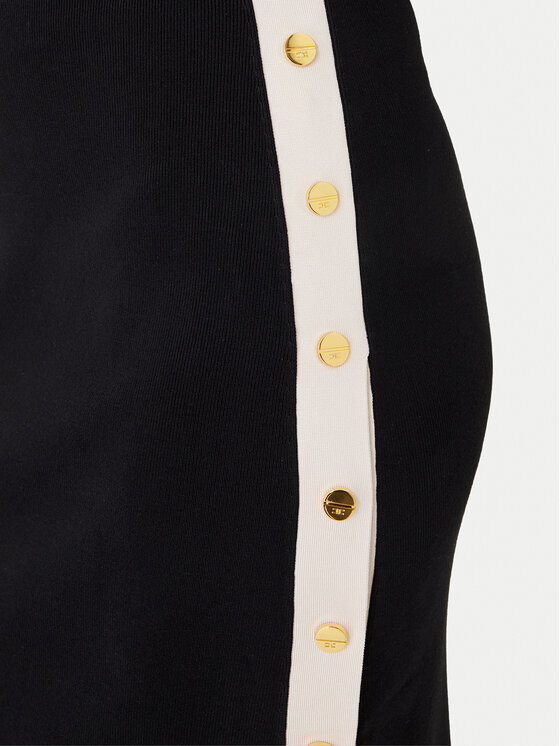 Elisabetta Franchi Elisabetta Franchi Midi sukňa GK-27S-61E2-V340 Čierna Regular Fit