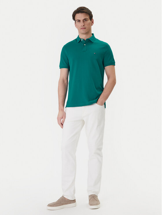 Tommy Hilfiger Tommy Hilfiger Polo marškinėliai 1985 MW0MW17770 Žalia Regular Fit