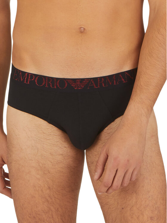 Emporio Armani Underwear Emporio Armani Underwear Sada 2 kusů slipů 1117332F594 Černá