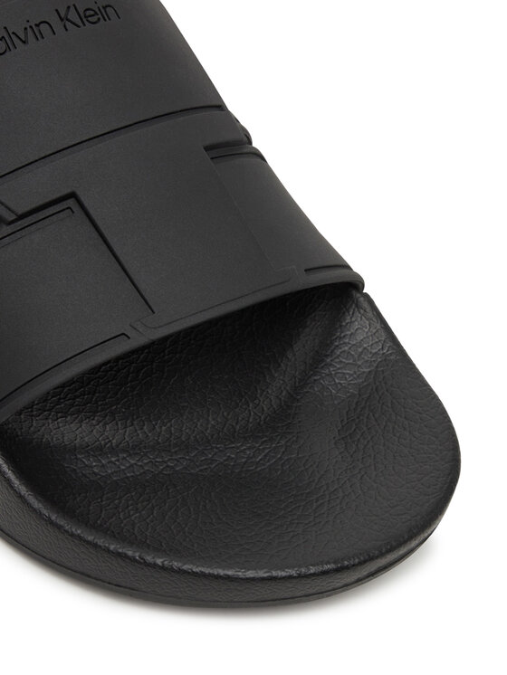 Calvin Klein Calvin Klein Nazouváky Pool Slide Double T HM0HM01752 Černá
