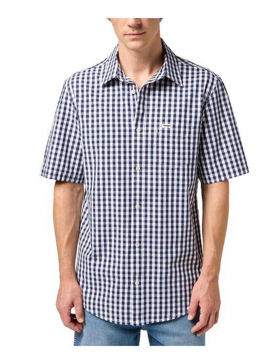 Wrangler Wrangler Koszula 112350566 Granatowy Regular Fit