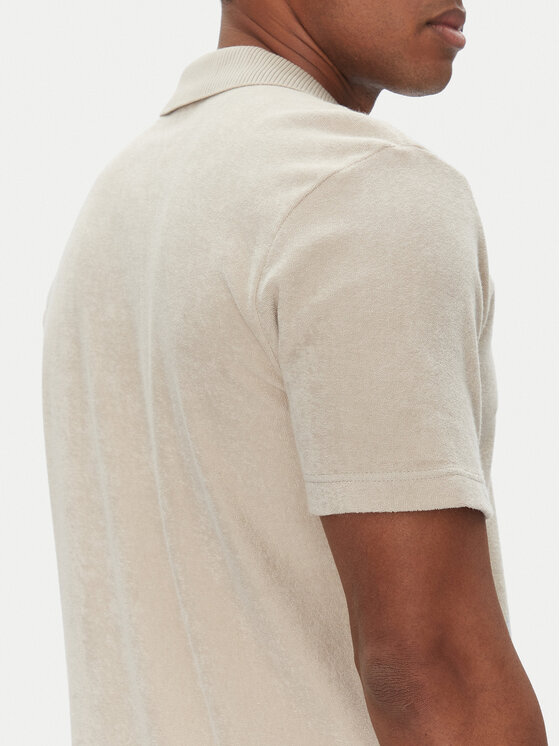 BOSS BOSS Polokošeľa Pe_Doubletowel 50539869 Béžová Relaxed Fit