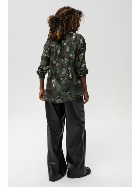 blue shadow blue shadow Koszula Teo Khaki Regular Fit