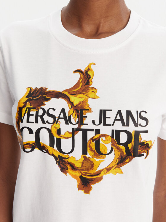 Versace Jeans Couture Versace Jeans Couture Тишърт 79HAHE06 CJ00E Бял Regular Fit