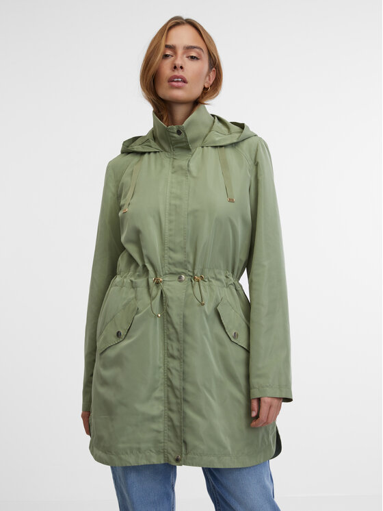 Orsay Orsay Kurtka damska 819078X0115__38 Khaki A-Line Fit