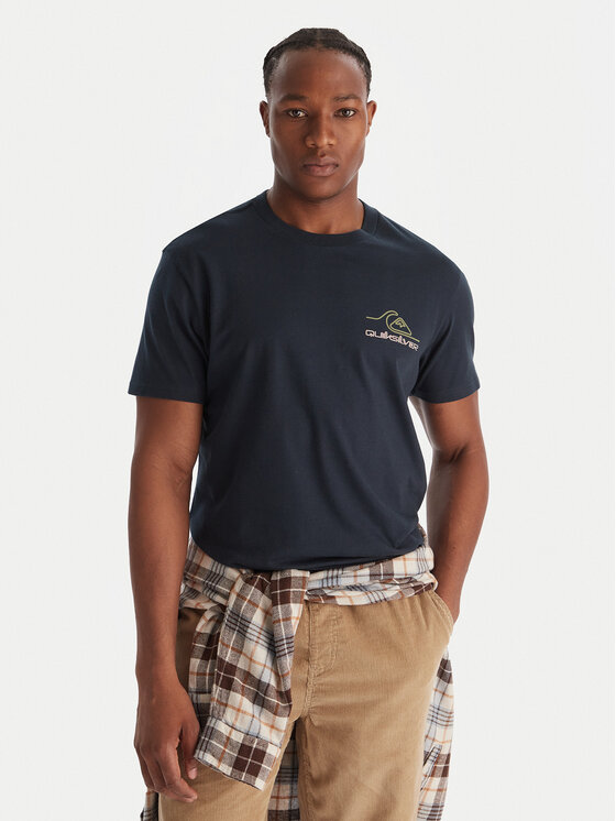 Quiksilver Quiksilver Тишърт Light Waves SS EQYZT08175 Тъмносин Comfort Fit