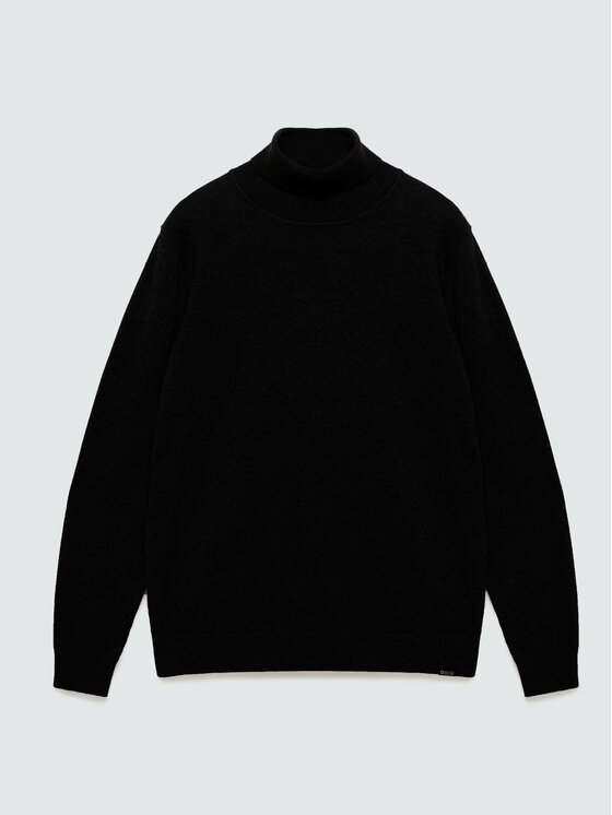 BIG STAR BIG STAR Sweter POLLEN Czarny Basic Fit