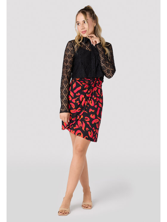 LAURELLA LAURELLA Bluzka Laurella 1VA008249 Czarny Regular Fit