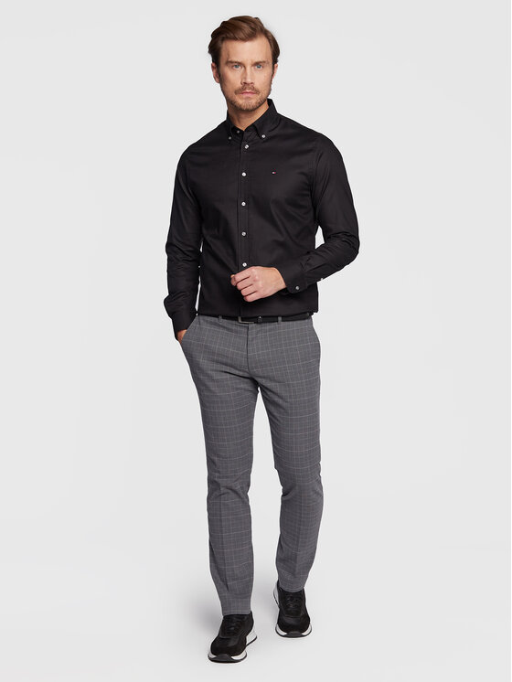 Tommy Hilfiger Tommy Hilfiger Camicia Flex MW0MW29969 Nero Regular Fit