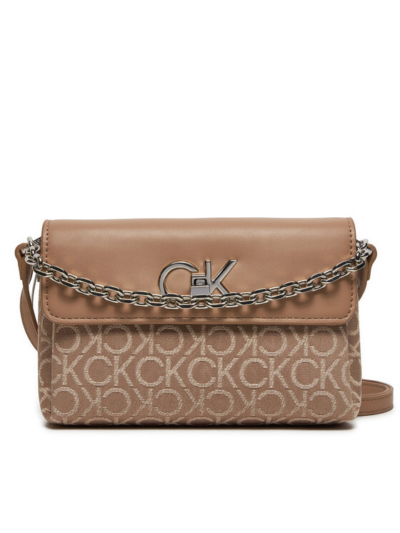 Zdjęcia - Torebka damska Calvin Klein Torebka Re-Lock Mini K60K612642 Beżowy 