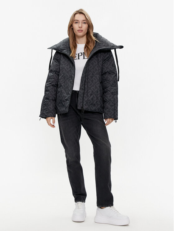 REPLAY REPLAY Зимно яке W7668B.000.74010 Черен Relaxed Fit
