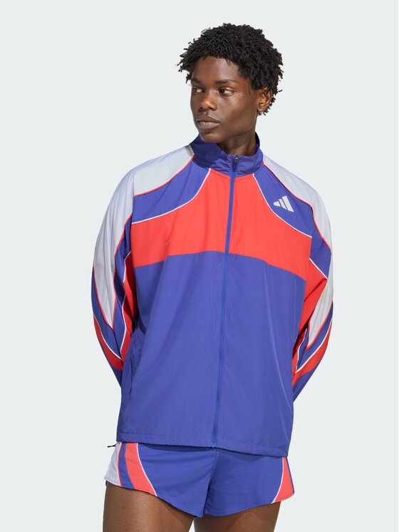 adidas adidas Kurtka do biegania Adizero Archive Niebieski jasny Regular Fit