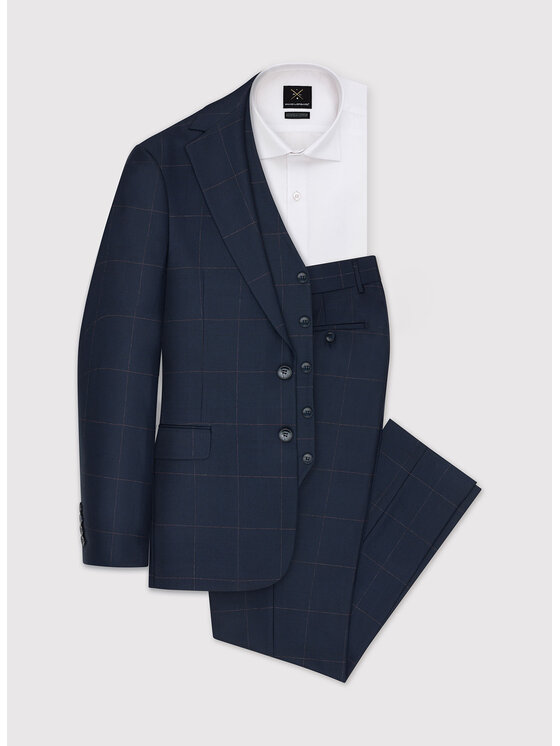 Pako Lorente Pako Lorente Spodnie garniturowe P22WF-6G-001 Granatowy Slim Fit