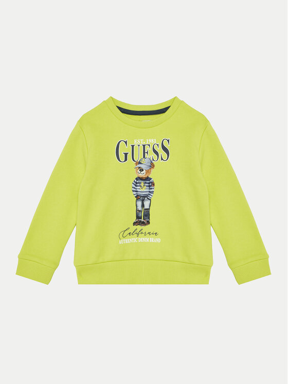 Guess Guess Μπλούζα N5RQ05 KAD74 Πράσινο Regular Fit