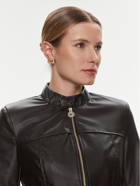 Rinascimento Rinascimento Яке от имитация на кожа CFC0117800003 Черен Regular Fit