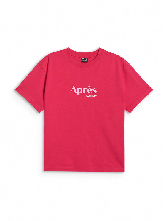 4F 4F T-Shirt APRES SKI Czerwony Boxy Fit